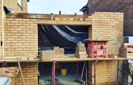 Wall under construction